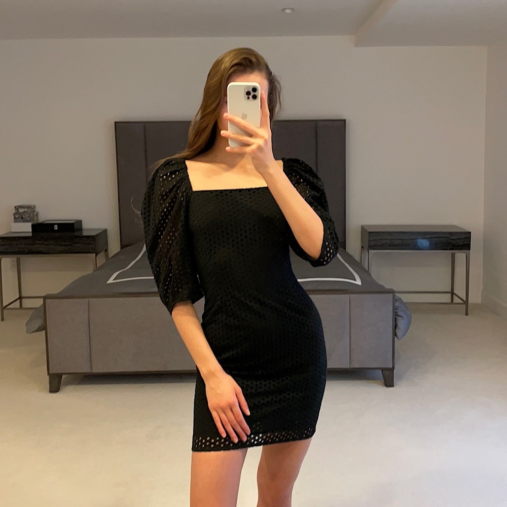 Black cotton mini dress for H&M